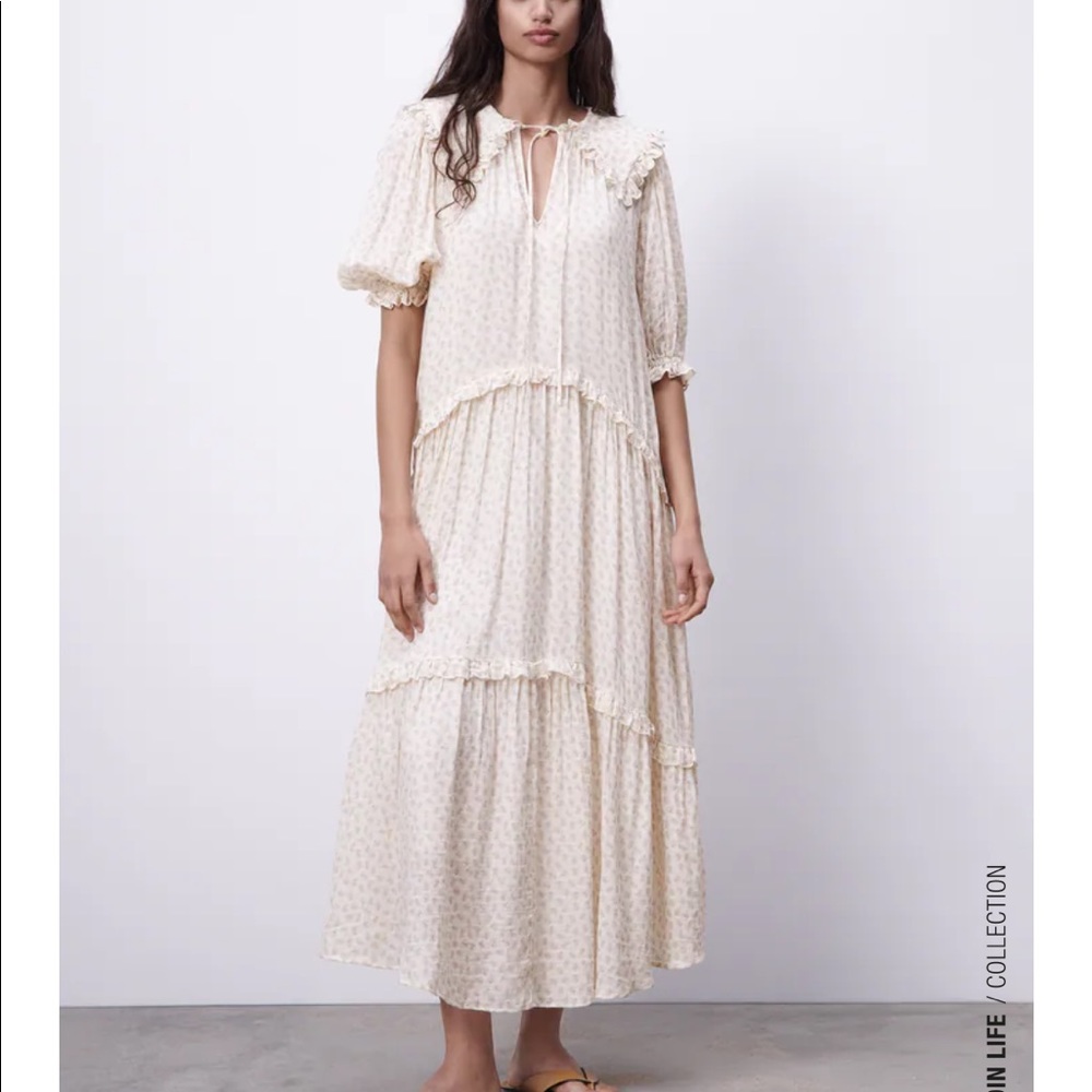 Floral print gauze maxi dress